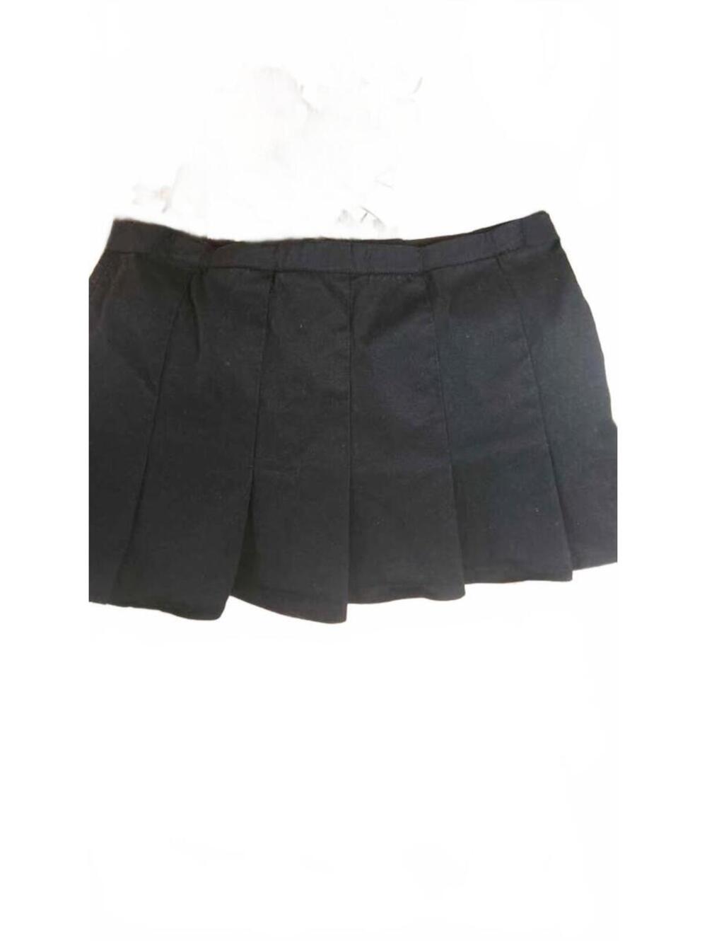 GAP MINI SKIRT PLEATED BLACK COTTON & SPANDEX
